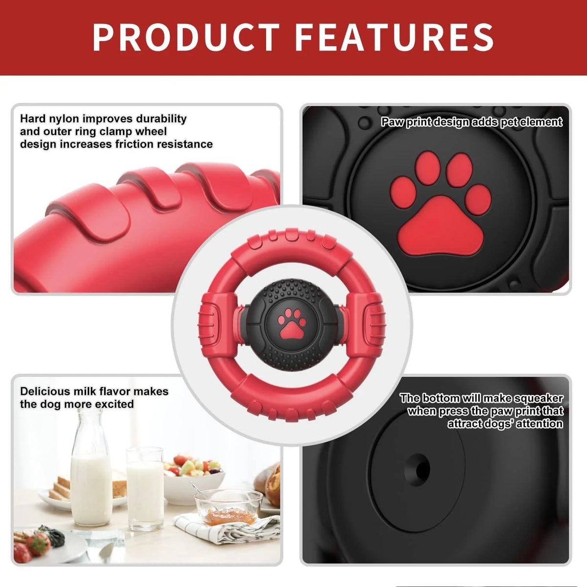 Extreme Tough Dog Chew Toy for Aggressive Chewers – Squeaky, Teeth-Cleaning & Nearly Indestructible MJ's Pet Closet