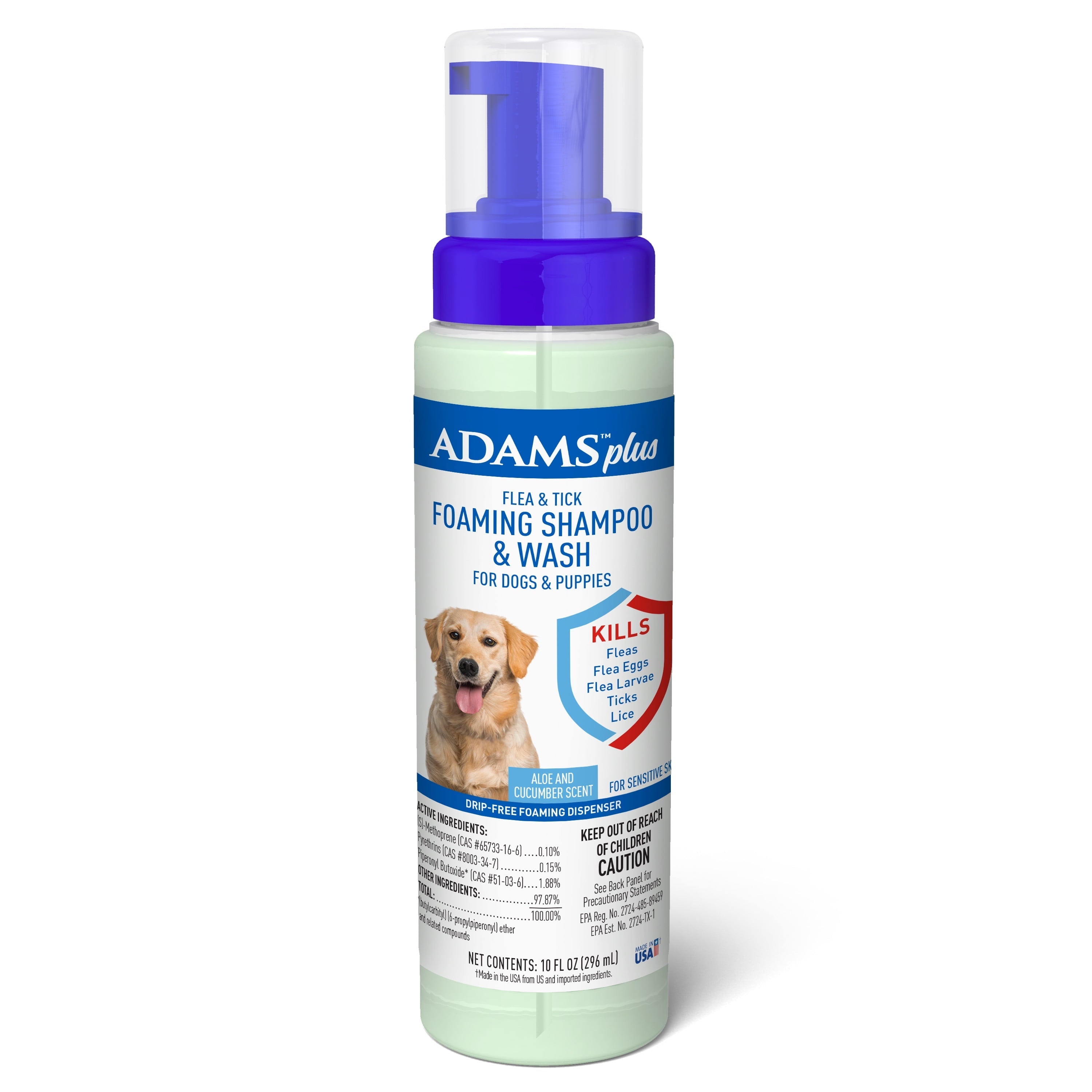 ADAMS Plus Flea & Tick Foaming Shampoo – Sensitive Skin, 2-Pack MJ's Pet Closet