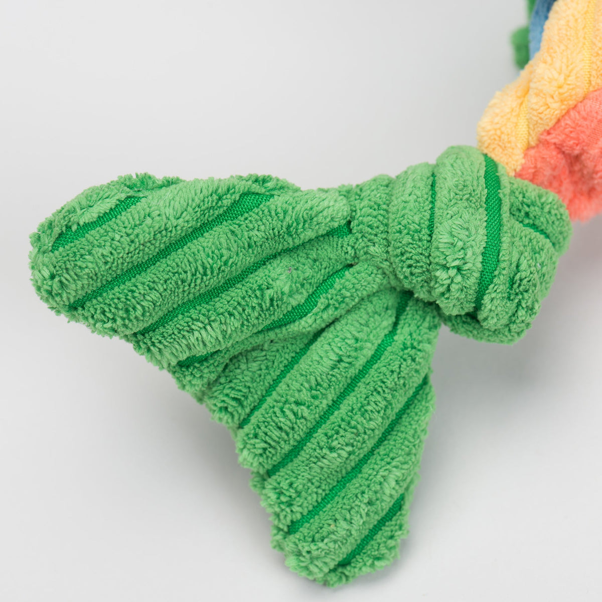Raucous Rainbow Trout Knottie® Plush Dog Toy – Squeaky Fish Toy for Dogs HuggleHounds