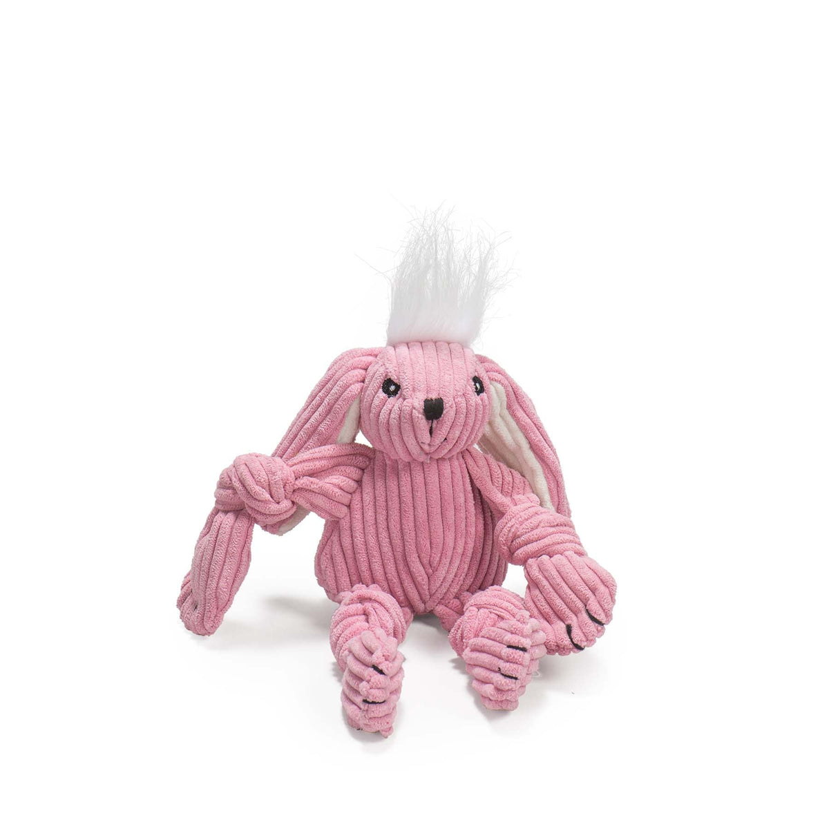Bitsy Bunny Knottie® Plush Dog Toy – 5-Squeaker Tug & Chew Toy HuggleHounds