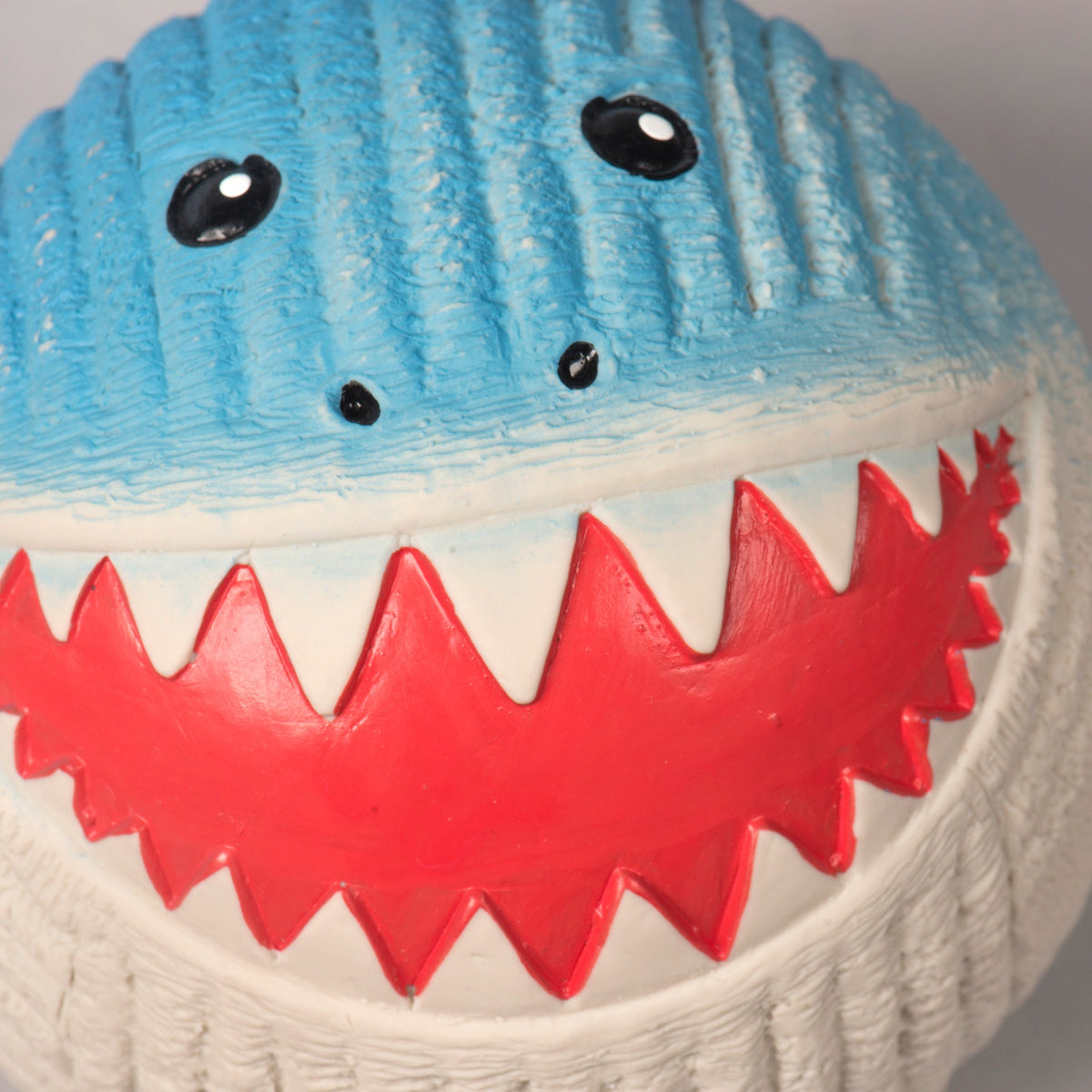 Finn the Shark Ruff-Tex® Latex Squeaky Ball Dog Toy – Large HuggleHounds