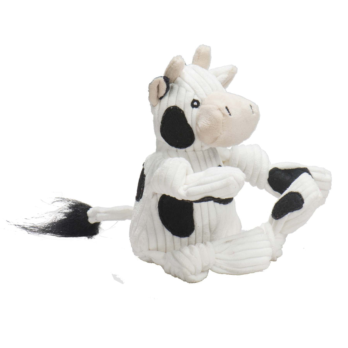 Dottie Cow Knottie® Plush Dog Toy – 5-Squeaker Tug & Chew Toy HuggleHounds