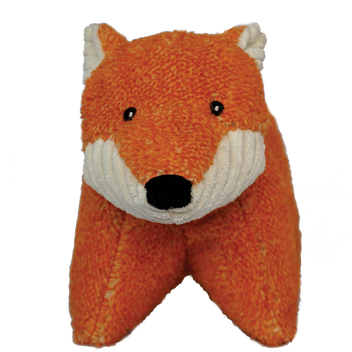Plush fox toy on a white background