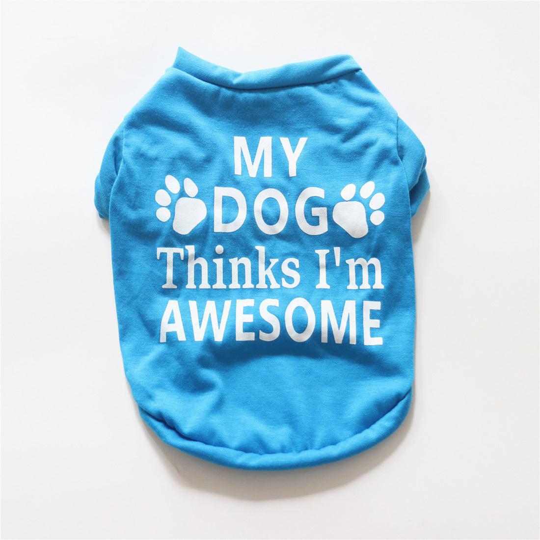 Summer Pet Vest | Lightweight Breathable Cotton Dog Shirt | Blue & White Pet Zen