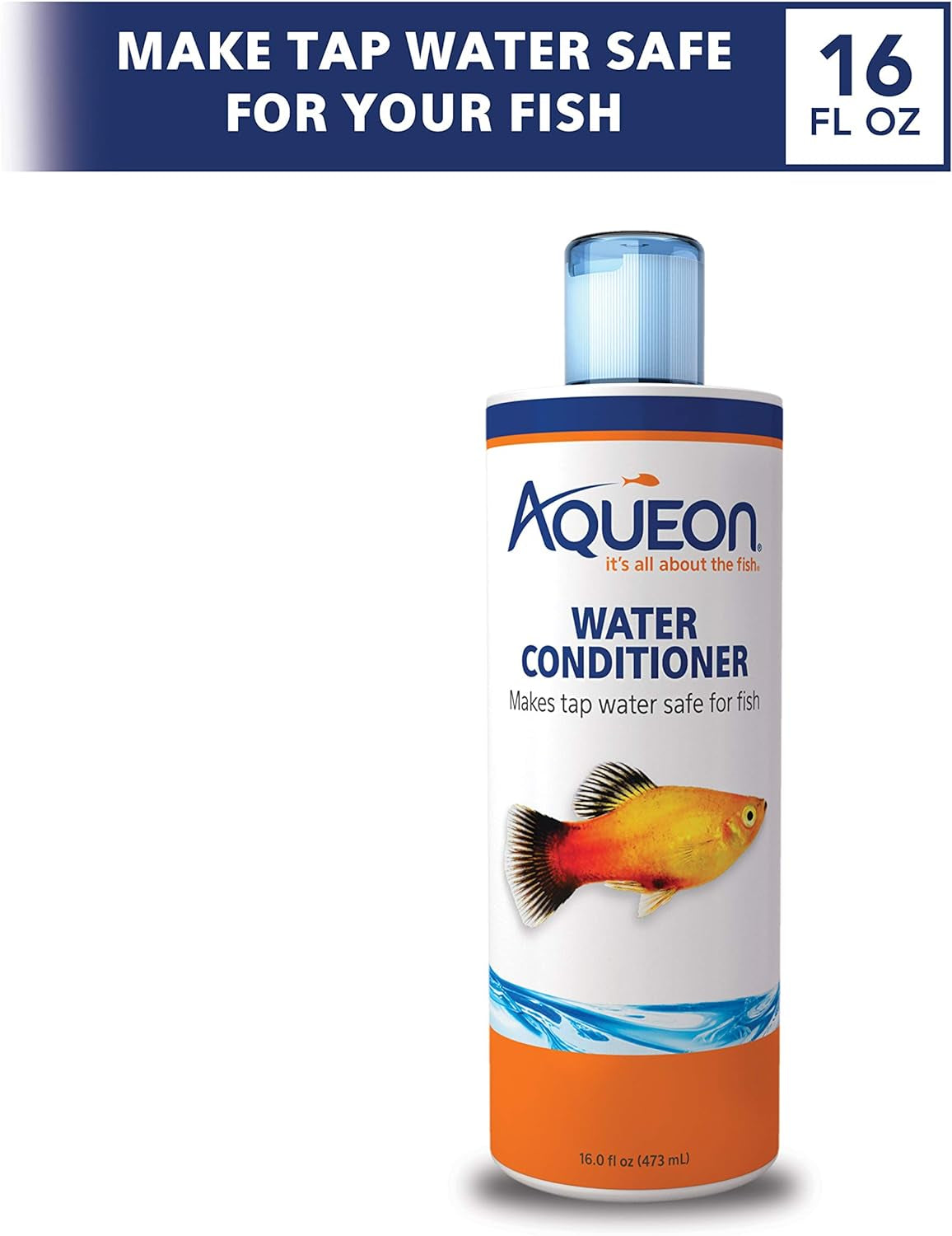 Aqueon Aquarium Water Conditioner โ 16 oz | Instantly Neutralizes Chlorine & Chloramines | Safe for All Fish Tanks MJ's Pet Closet
