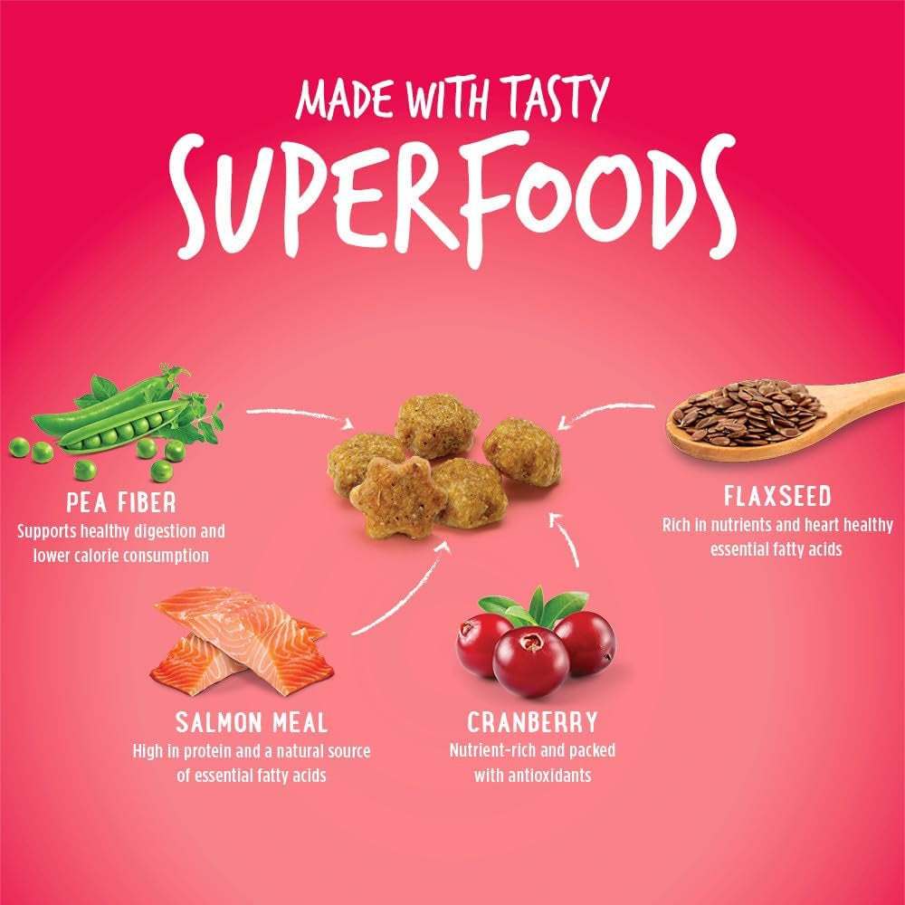 Fruitables Crunchy Cat Treats – Real Salmon & Cranberry with Superfood Ingredients | 2.5 oz MJ's Pet Closet