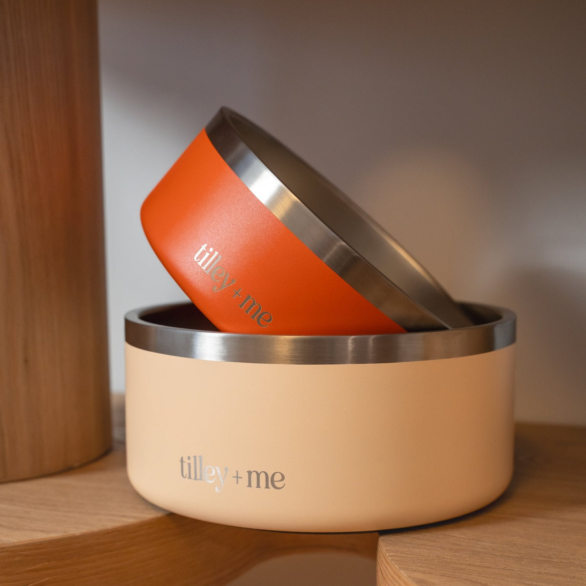 Tilley + Me Stainless Steel Pet Bowl | Non-Slip, Dishwasher Safe | 32oz & 64oz Tilley + Me