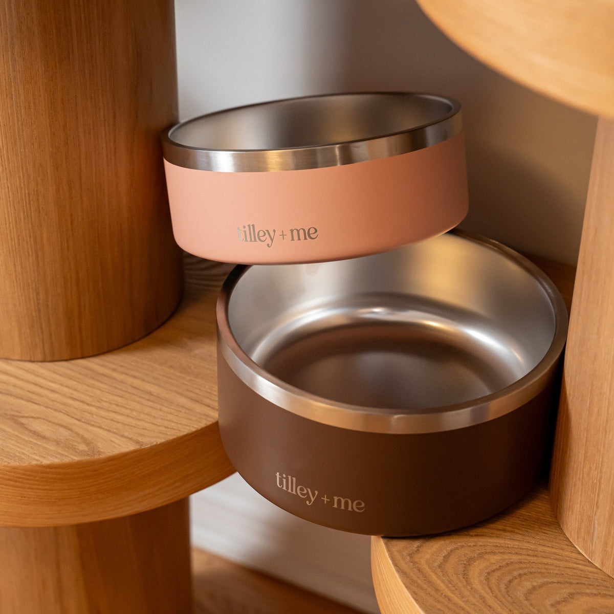 Tilley + Me Stainless Steel Pet Bowl | Non-Slip, Dishwasher Safe | 32oz & 64oz Tilley + Me