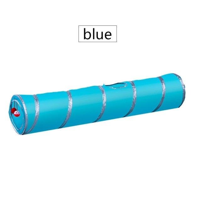 Collapsible Cat Tunnel Toy | Foldable S-Tube with Crinkle Sides & Peepholes | 2–5 Holes Stevvex