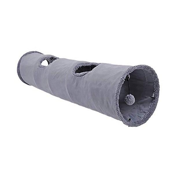 Collapsible Cat Tunnel Toy | Foldable S-Tube with Crinkle Sides & Peepholes | 2–5 Holes Stevvex