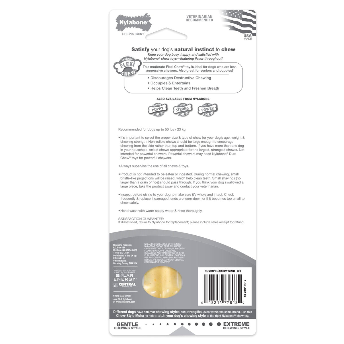 Flexichew Dental Bone – Giant Chicken Flavor for Large Dogs MJ's Pet Closet