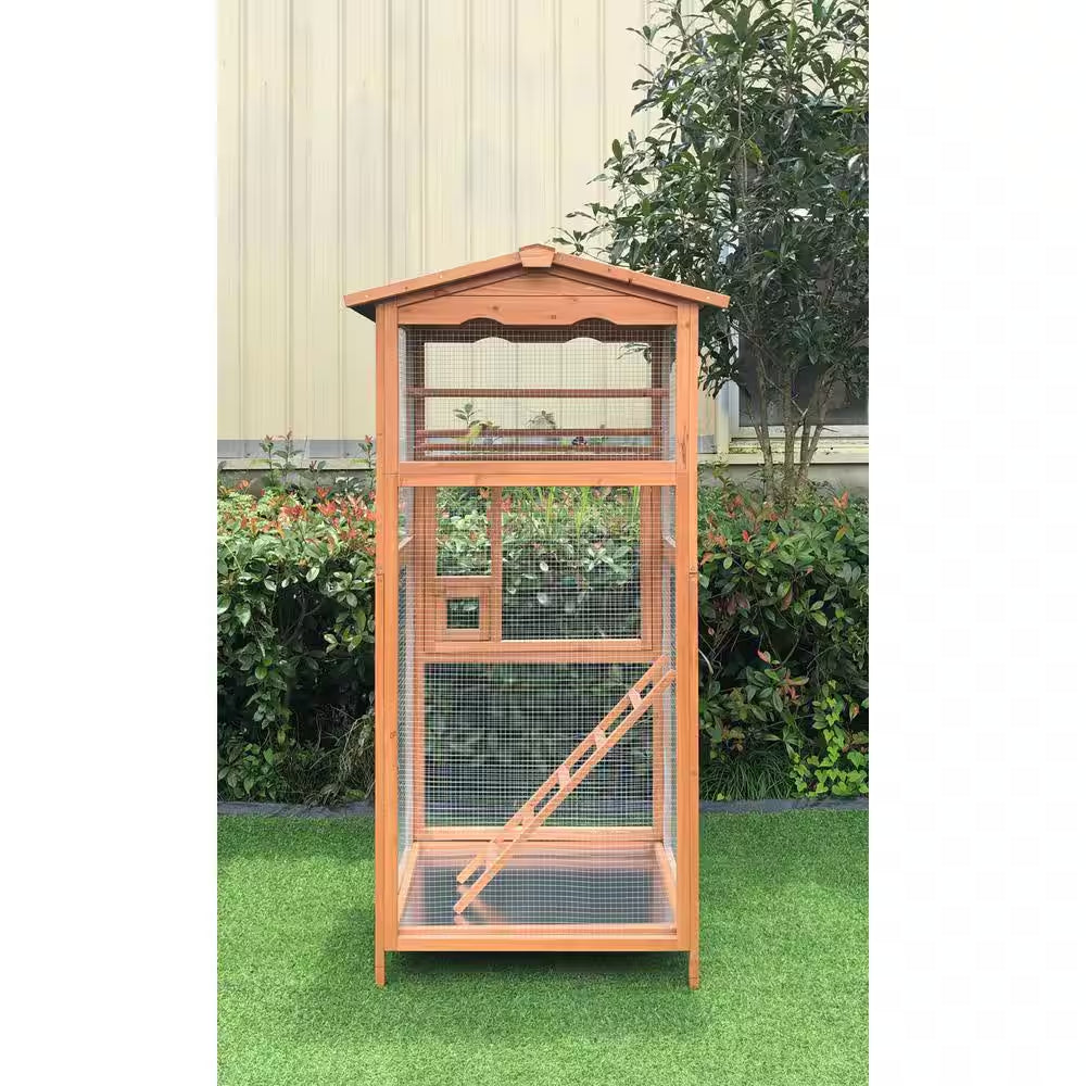 Hanover Outdoor Wooden Bird Cage – 69" Tall Aviary for Small Birds | Parakeets, Cockatiels, Finches & Parrots MJ's Pet Closet