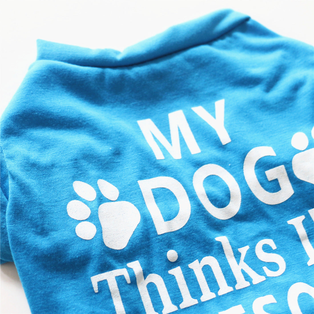 Summer Pet Vest | Lightweight Breathable Cotton Dog Shirt | Blue & White Pet Zen