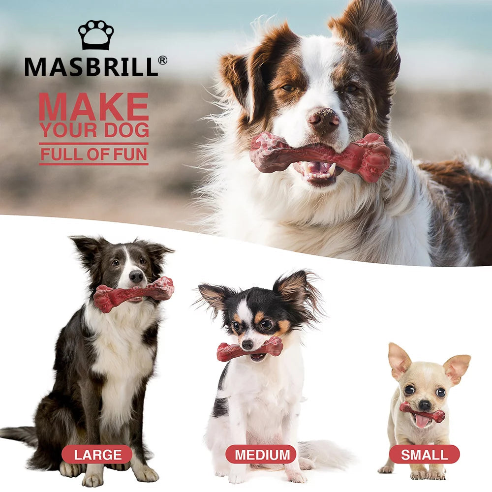 MASBRILL Indestructible Dog Chew Toy – Large Breed, Beef Flavor MJ's Pet Closet