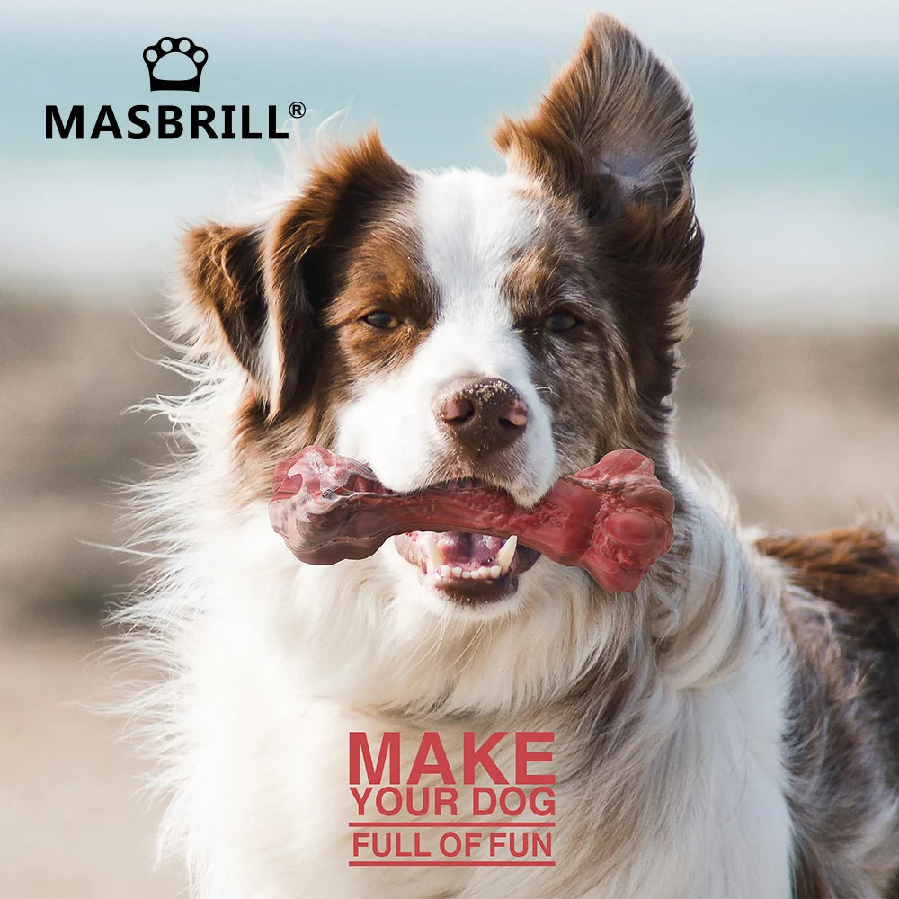 MASBRILL Indestructible Dog Chew Toy – Large Breed, Beef Flavor MJ's Pet Closet