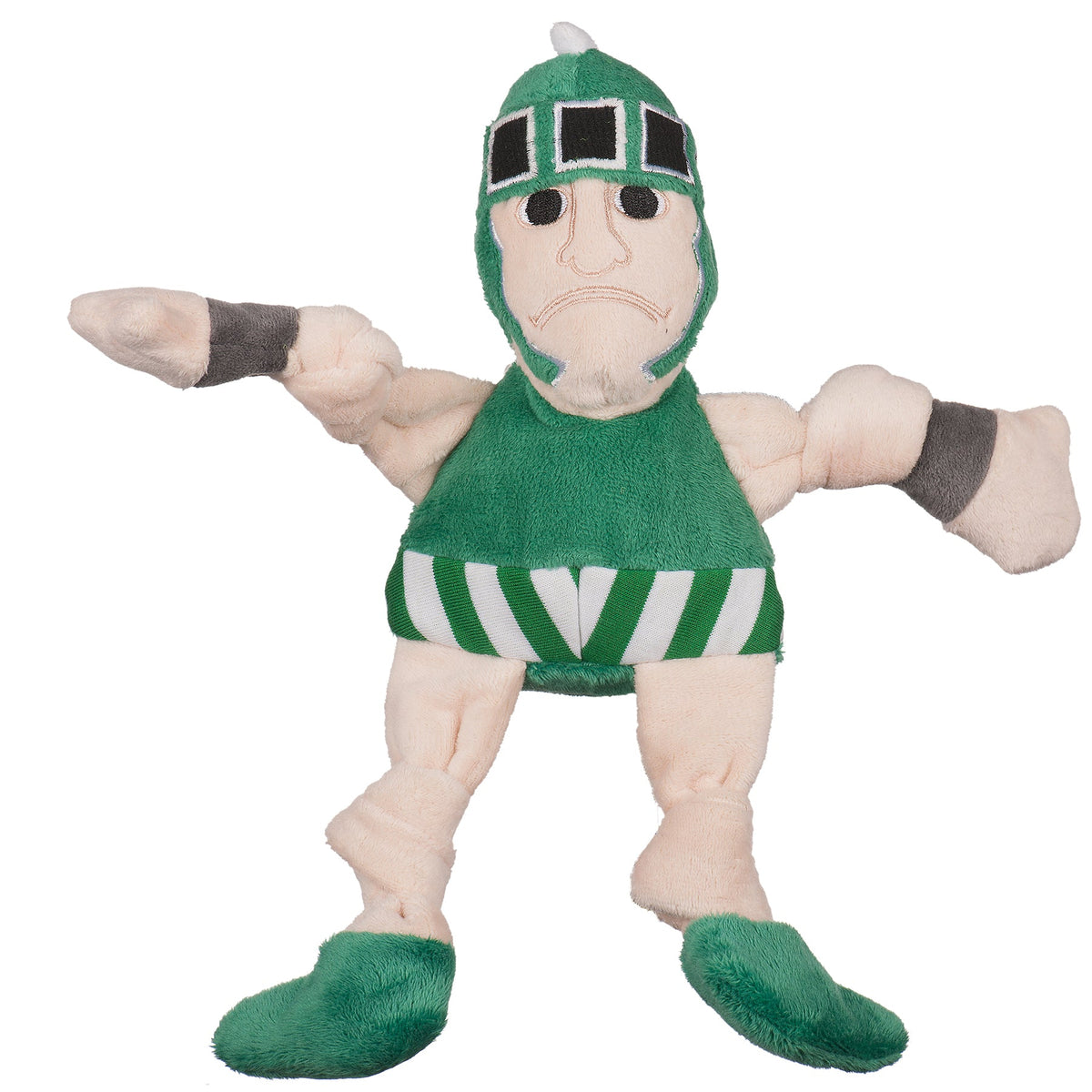 Michigan State Spartans Sparty Knottie® Plush Dog Toy – Officially Licensed NCAA HuggleHounds