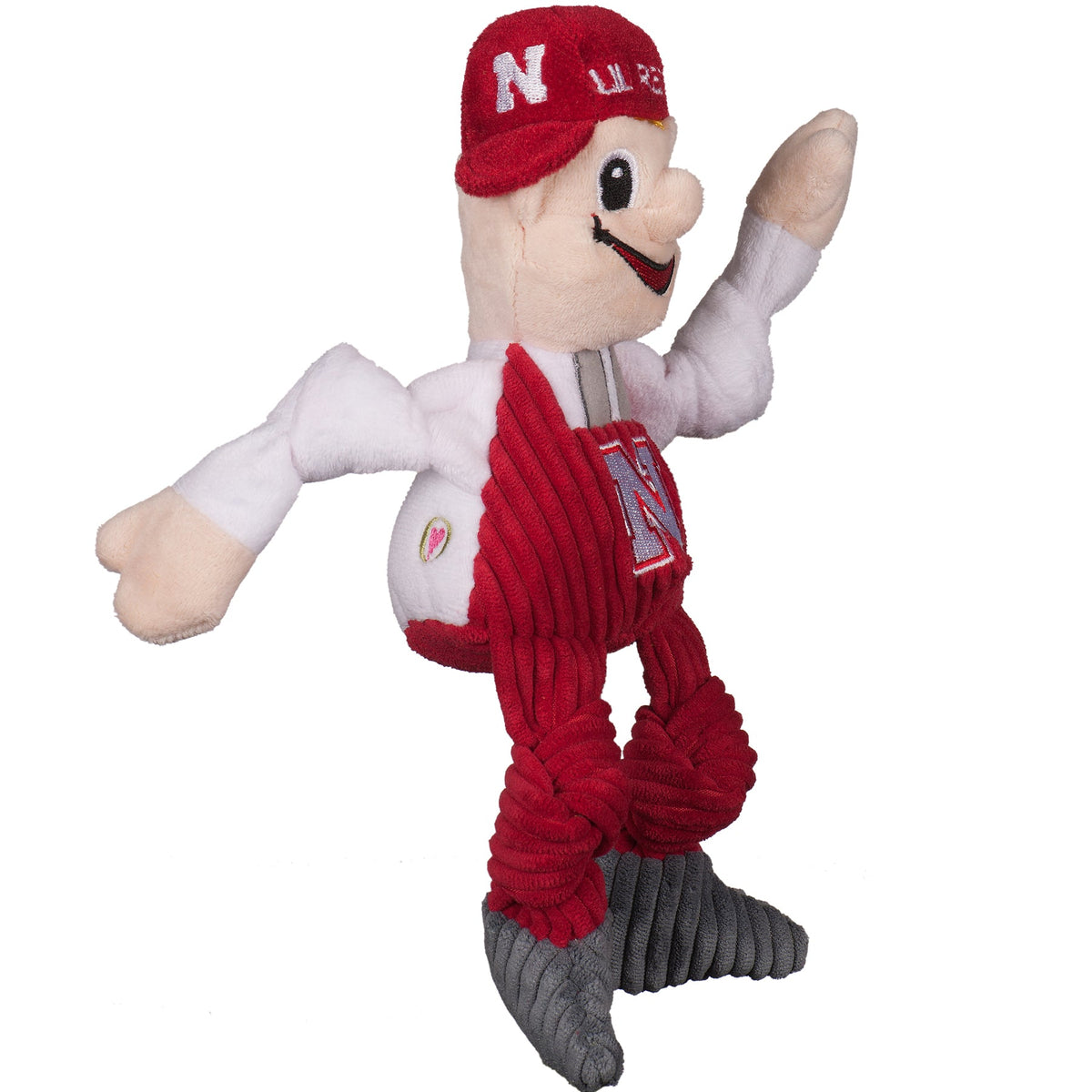 Nebraska Cornhuskers Lil Red Knottie® Plush Dog Toy – Officially Licensed NCAA, 5 Squeakers HuggleHounds