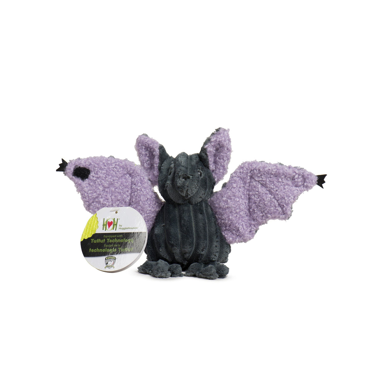 Baxter Bat Halloween Plush Dog Toy – 3 Squeakers & Tuffut Technology®, Small & Large HuggleHounds