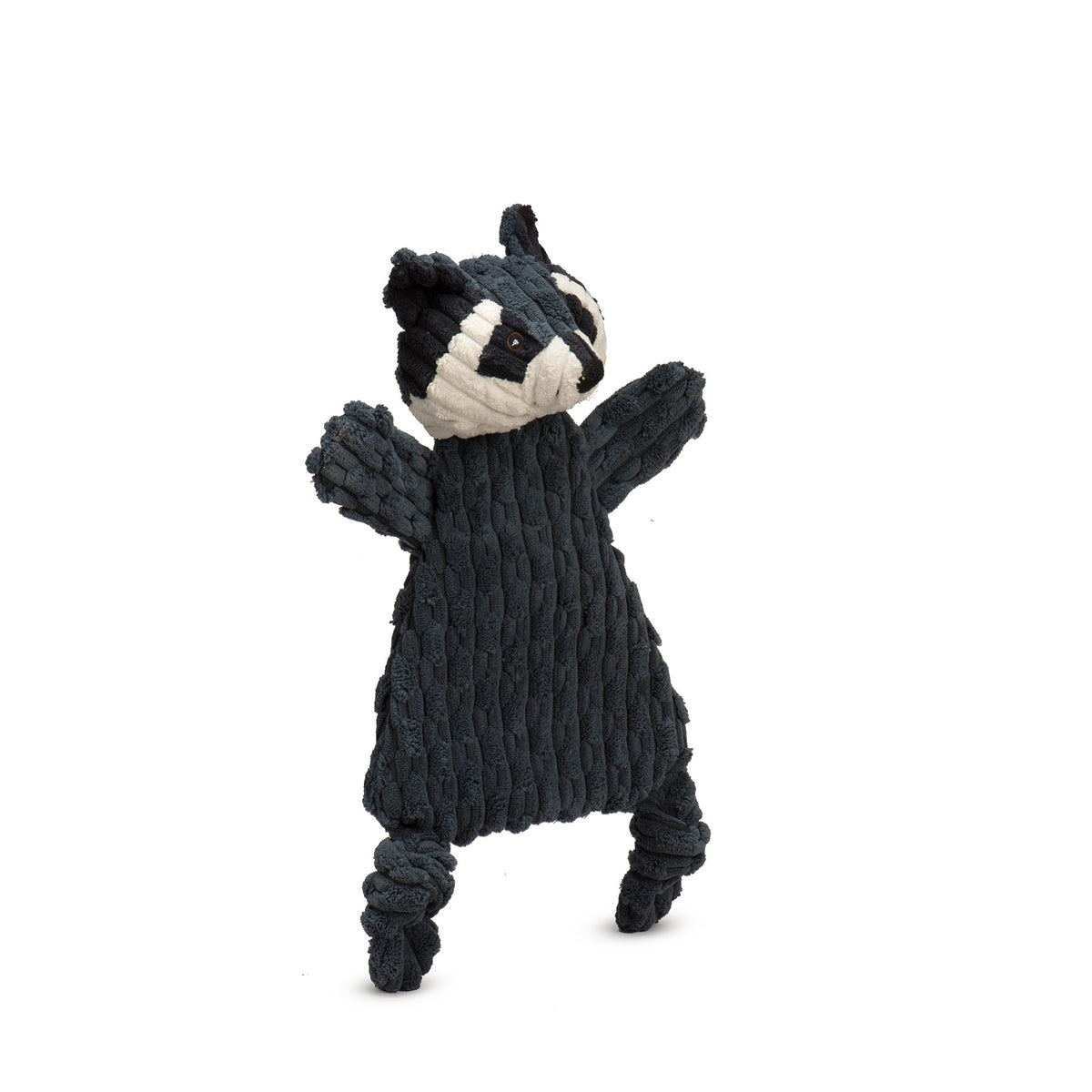 Reggie Raccoon HuggleFlatties™ Plush Dog Toy – 3 Squeakers, Crinkle & Machine Washable HuggleHounds