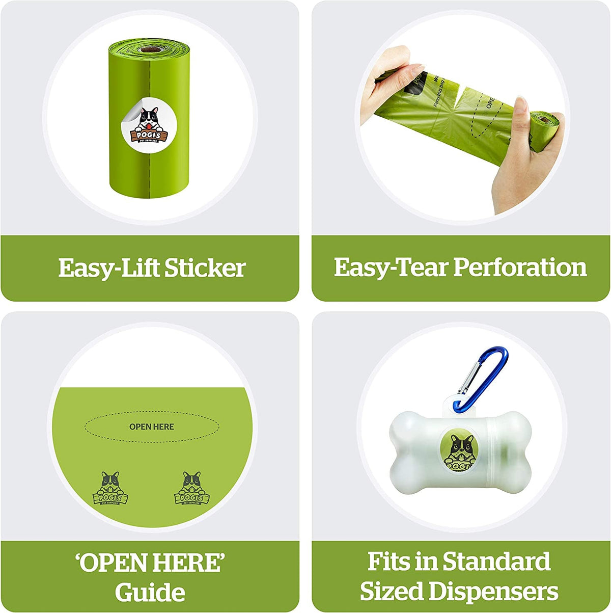 Pogi's Dog Poop Bags – 150 Extra Large Scented Bags, 10 Rolls, Leak-Proof MJ's Pet Closet
