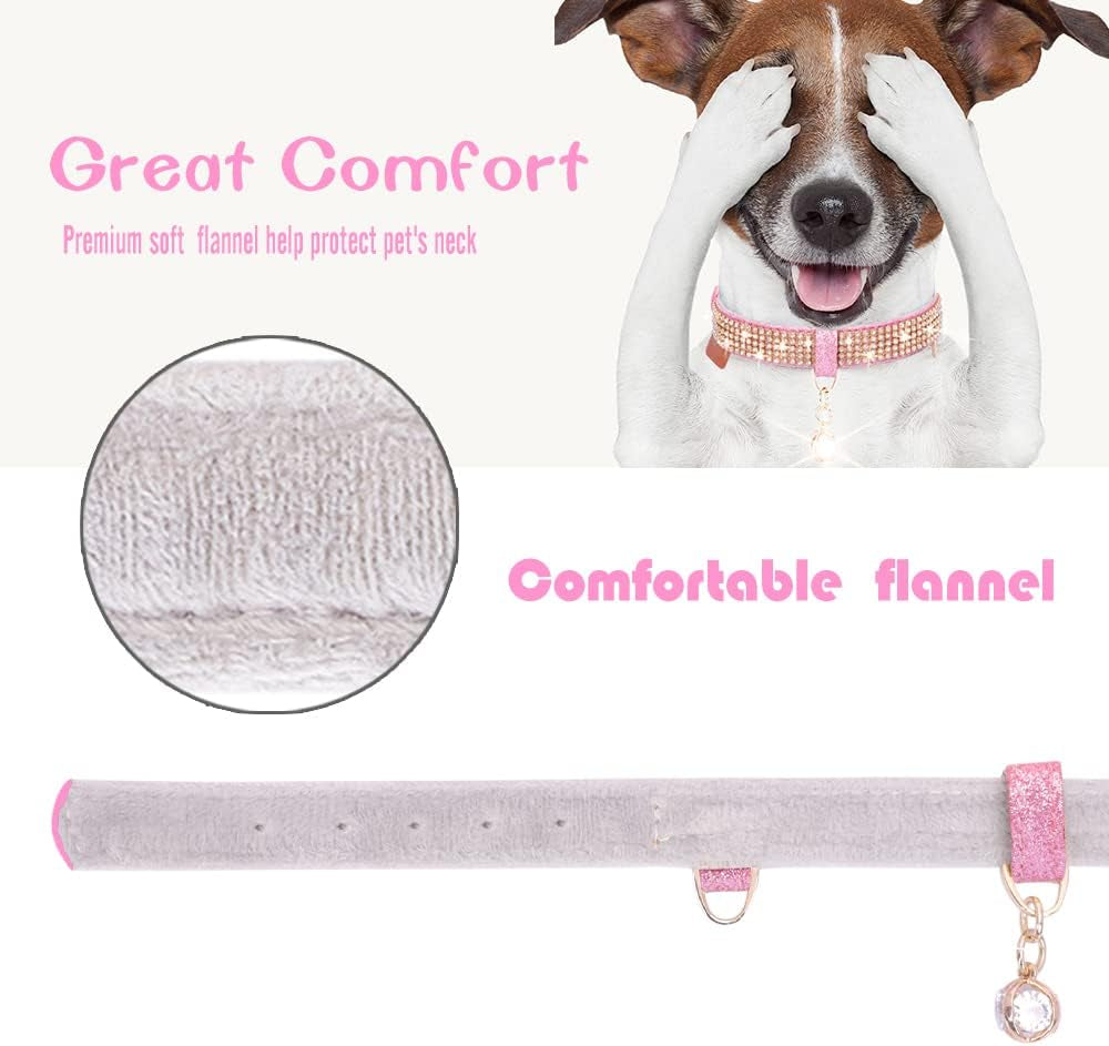 Rhinestone PU Leather Collar for Cats & Dogs – PetsHome MJ's Pet Closet