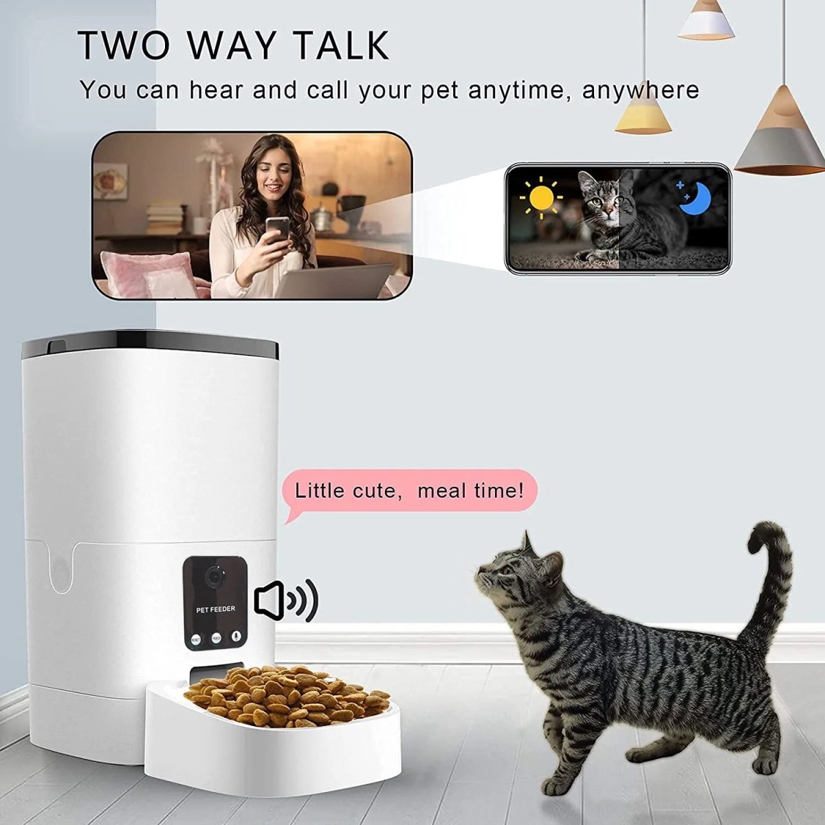 6L Automatic Pet Feeder with 1080P Camera, WiFi App Control & 2-Way Audio – Cats & Dogs MJ's Pet Closet