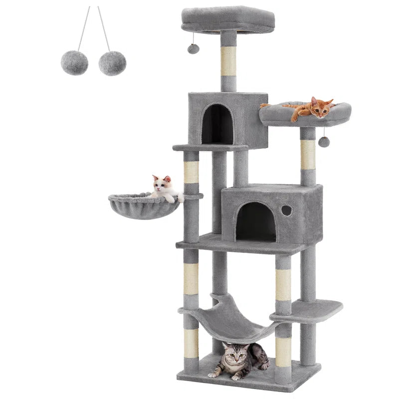 Timmins 78.3" Multi-Level Cat Tree – Condos, Perches & Scratching Posts MJ's Pet Closet