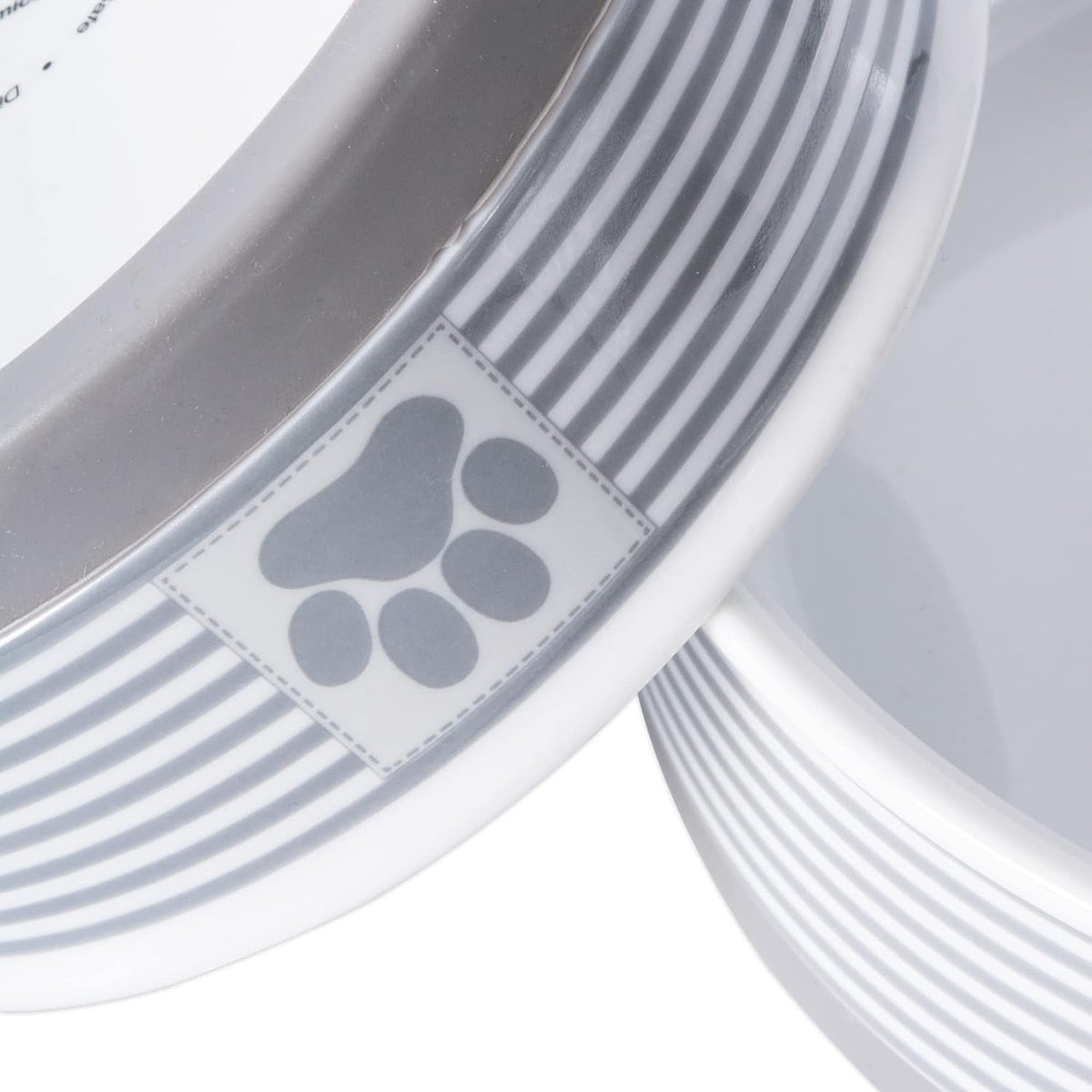 Paw & Patch Ceramic Pet Collection, Medium Set, 6X2", Gray, 2 Piece MJ's Pet Closet