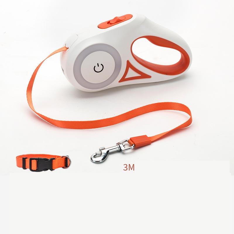 Retractable Dog Leash with One-Button Brake & Lock | 3M & 5M | Optional Collar Set | Small to Medium Dogs Pet Zen
