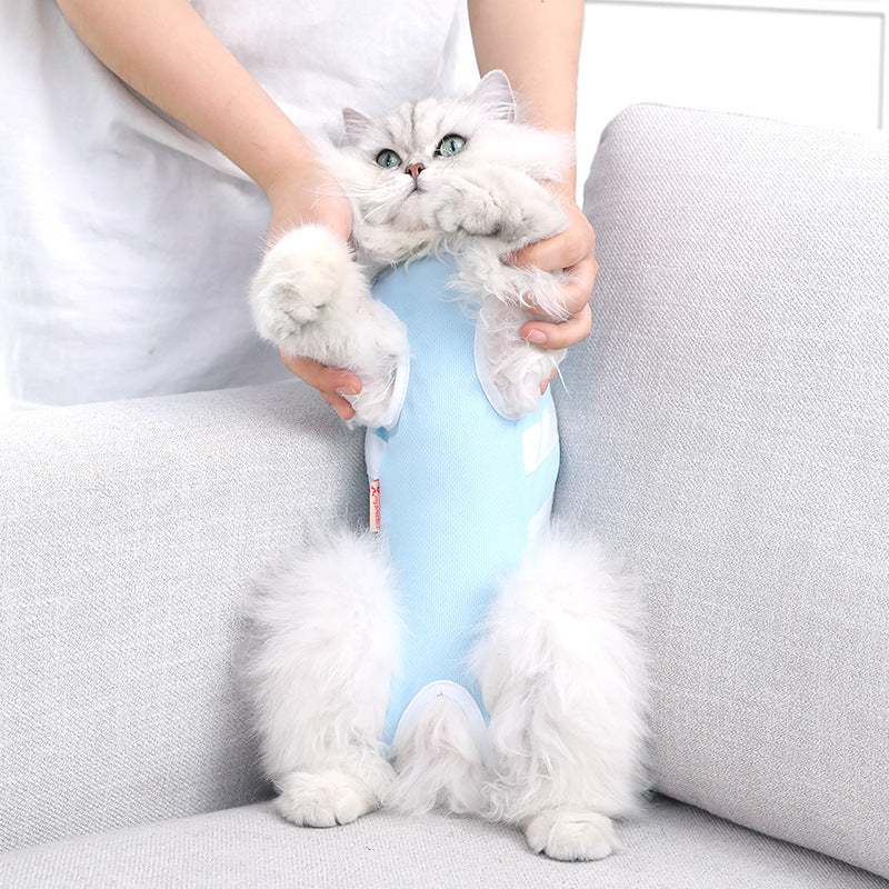 Thin Summer Cat Care Suit – Breathable Recovery Wear Pet Zen