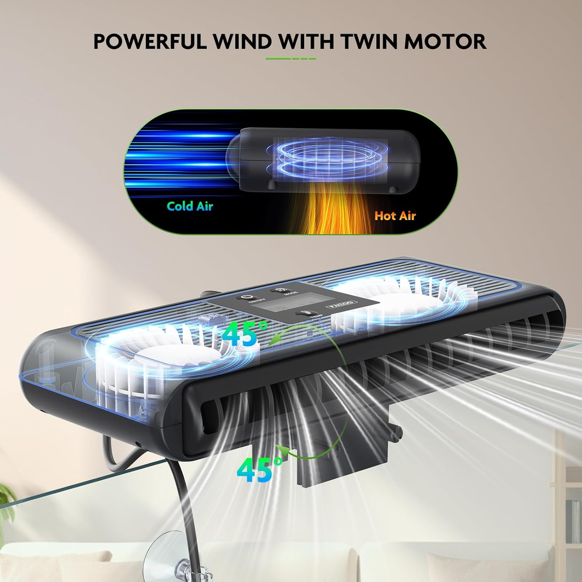 PAIZOO Aquarium Chiller Fan | Auto Temp Control, LCD Display, 3-Speed Cooler Wags & Whiskers Pet Supply