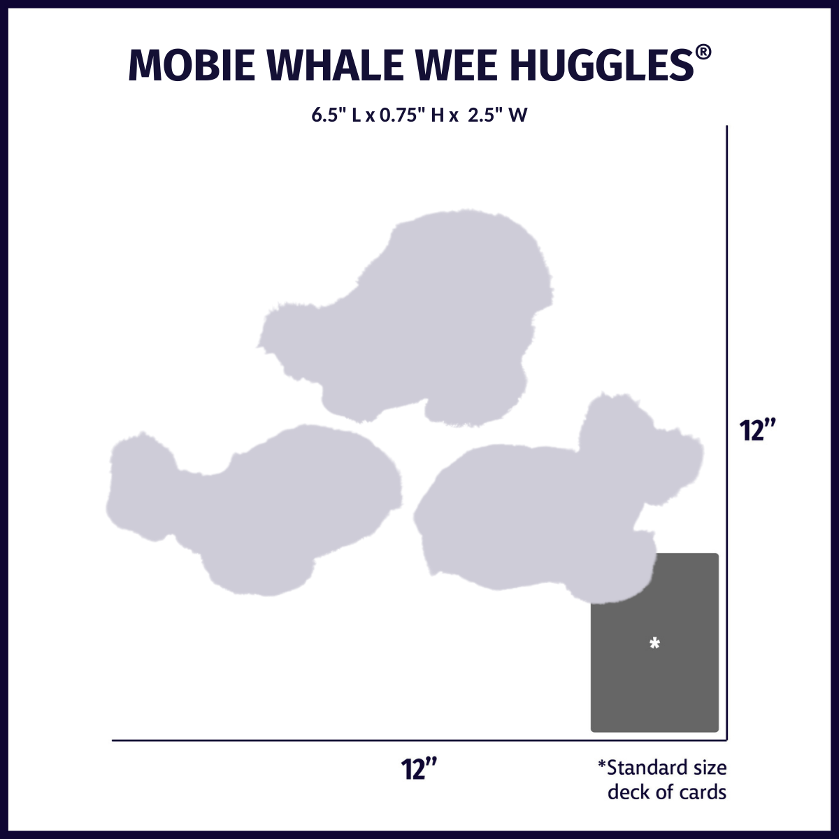 Mobie Whale Wee Huggles® Plush Dog Toy 3-Pack – Squeaky Mini Toys for Small Dogs HuggleHounds