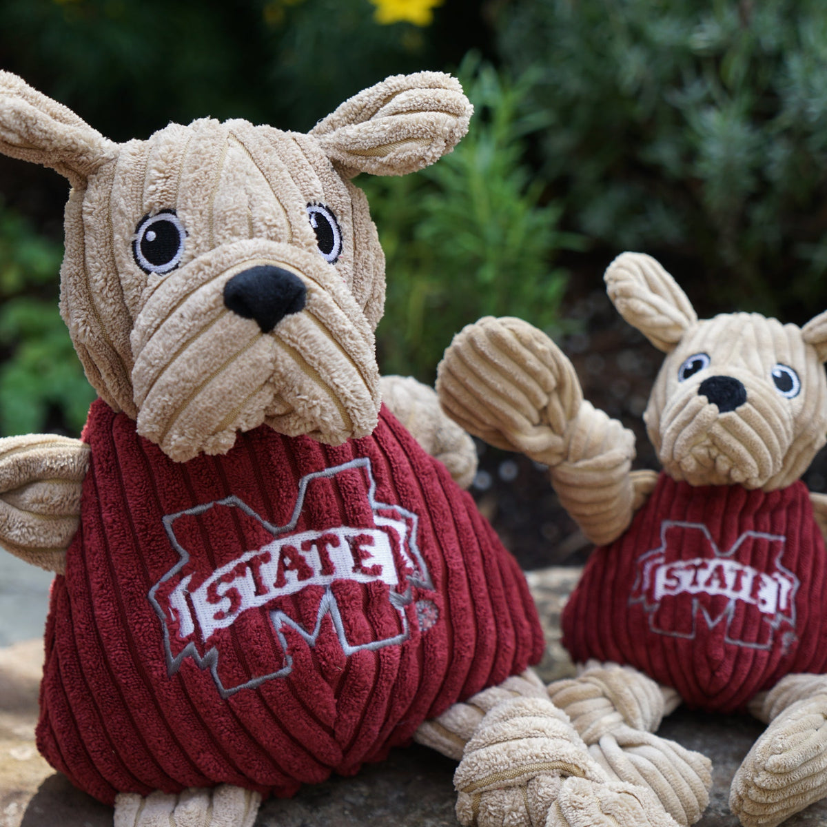 Mississippi State Bulldogs Bully Knottie® Plush Dog Toy – Officially Licensed NCAA HuggleHounds