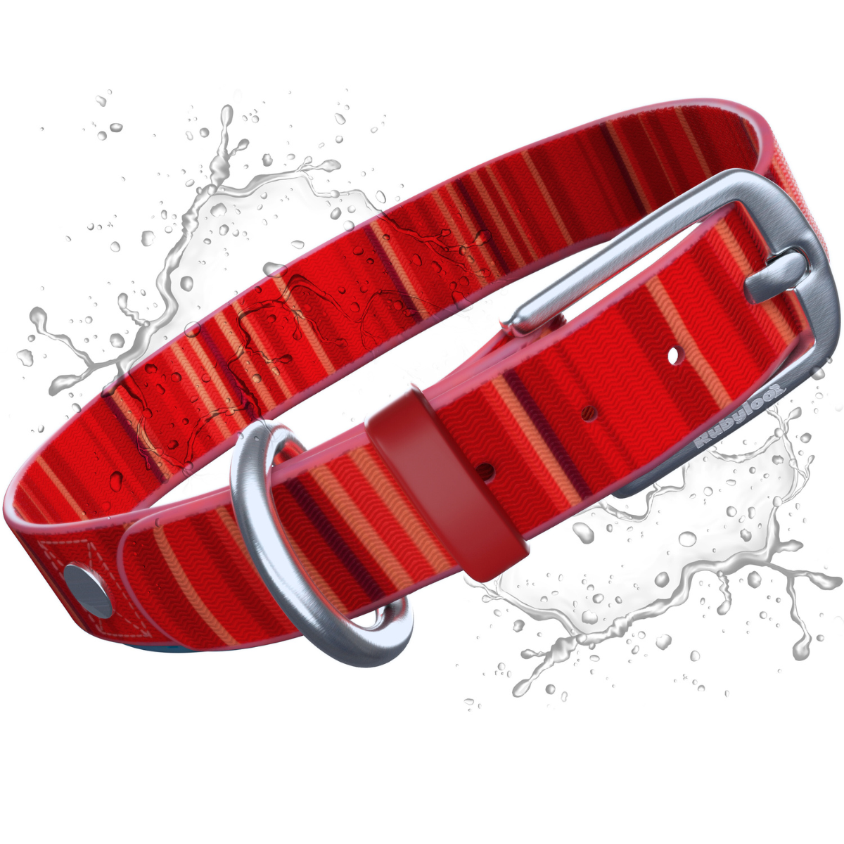 Rubyloo Waterproof Dog Collar | Washable, Stink-Proof & Quick-Dry | S/M/L Rubyloo