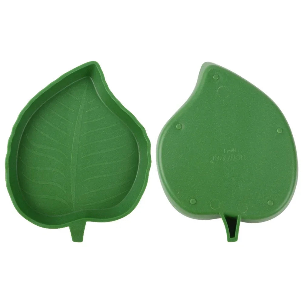 Leaf Shape Reptile Feeder Food Water Bowl For Small Pets
