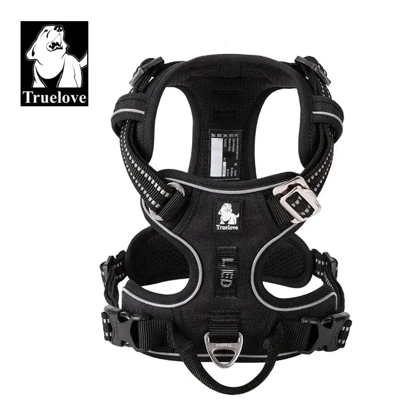 Truelove No-Pull Dog Harness | Reflective 3M Nylon | Breathable Mesh | Aviation Aluminum Hardware | XS–XL BigGrizCritterCorner