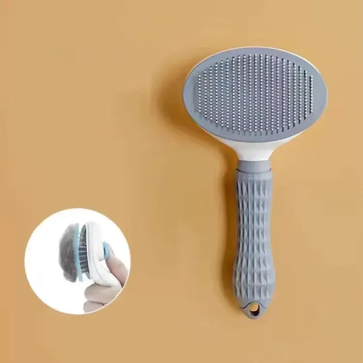 Stainless Steel Pet Grooming Brush | Detangling Comb for Long-Haired Dogs & Cats | Pink, White & Black BigGrizCritterCorner