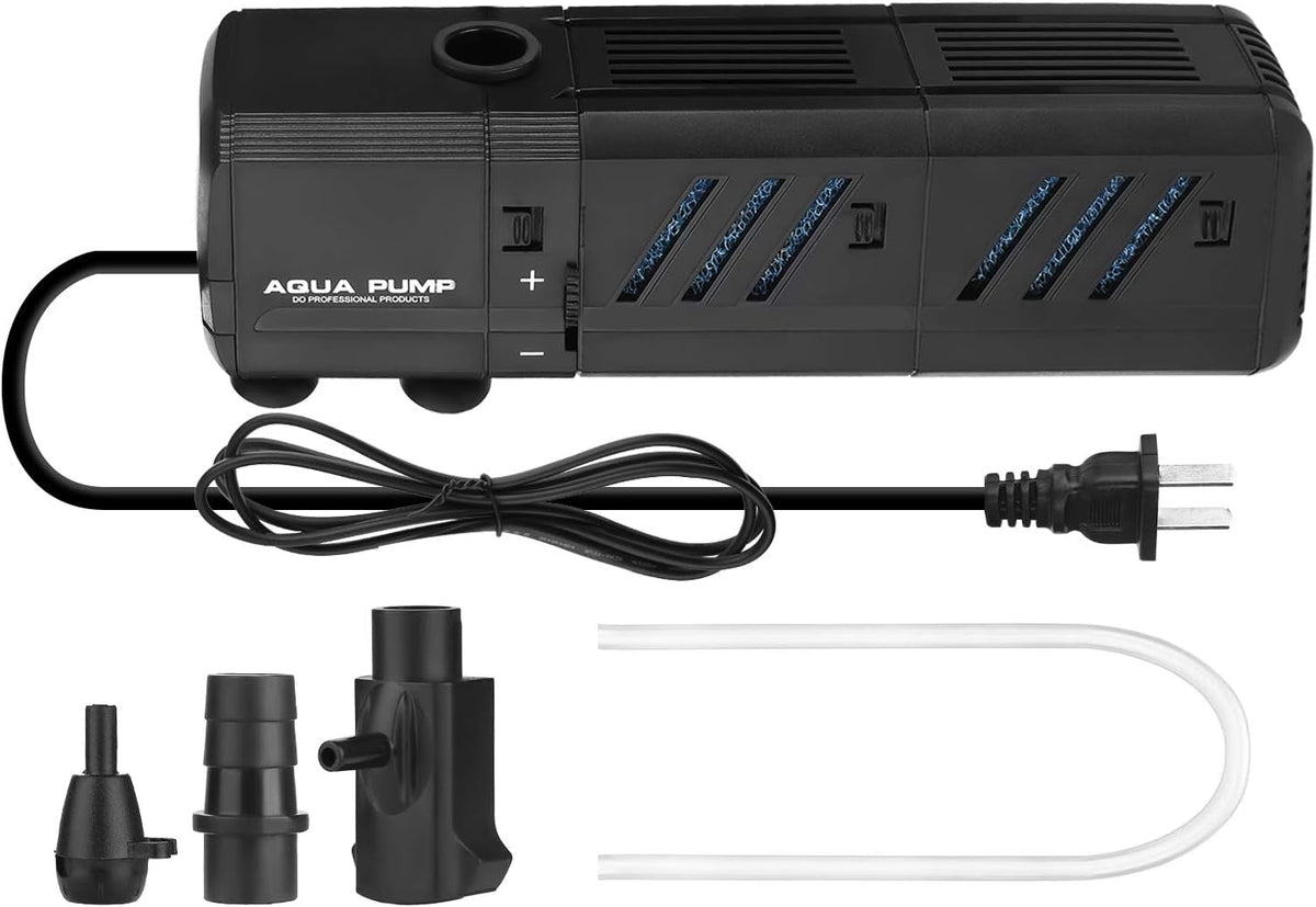 Submersible Aquarium Internal Filter – 8W 200GPH Adjustable Flow for 10–50 Gallon Fish Tanks | Multi-Stage Filtration | Ultra-Quiet MJ's Pet Closet