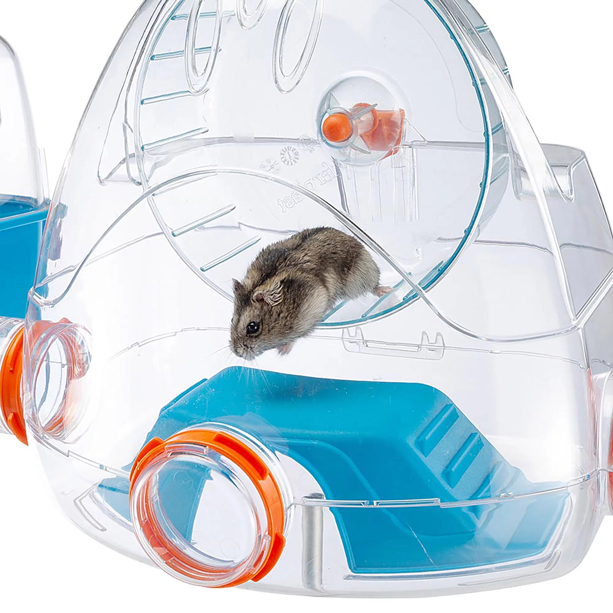 Ferplast Combi 2 Modular Hamster Cage with Accessories โ 31.3"L x 11.61"W x 10.35"H | Blue MJ's Pet Closet