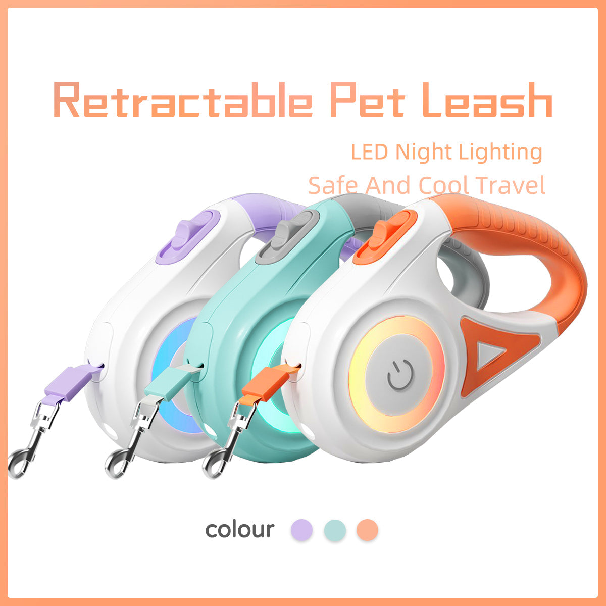 Retractable Dog Leash with One-Button Brake & Lock | 3M & 5M | Optional Collar Set | Small to Medium Dogs Pet Zen