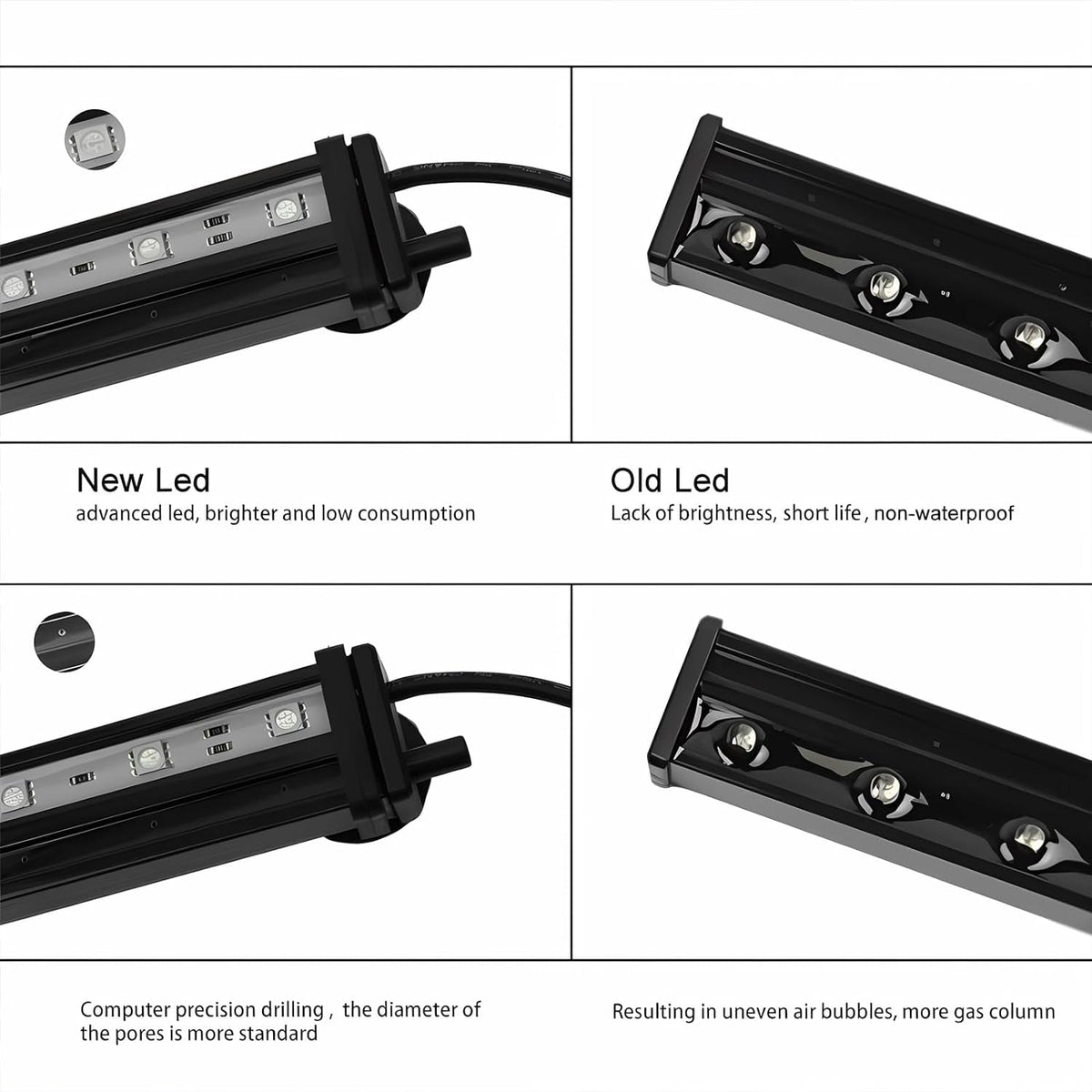 SZMINILED RGB Aquarium Bubble Light โ 20" Fish Tank Light with Air Tube, 16 Colors, 4 Modes & 24-Key Remote | IP68 Waterproof MJ's Pet Closet
