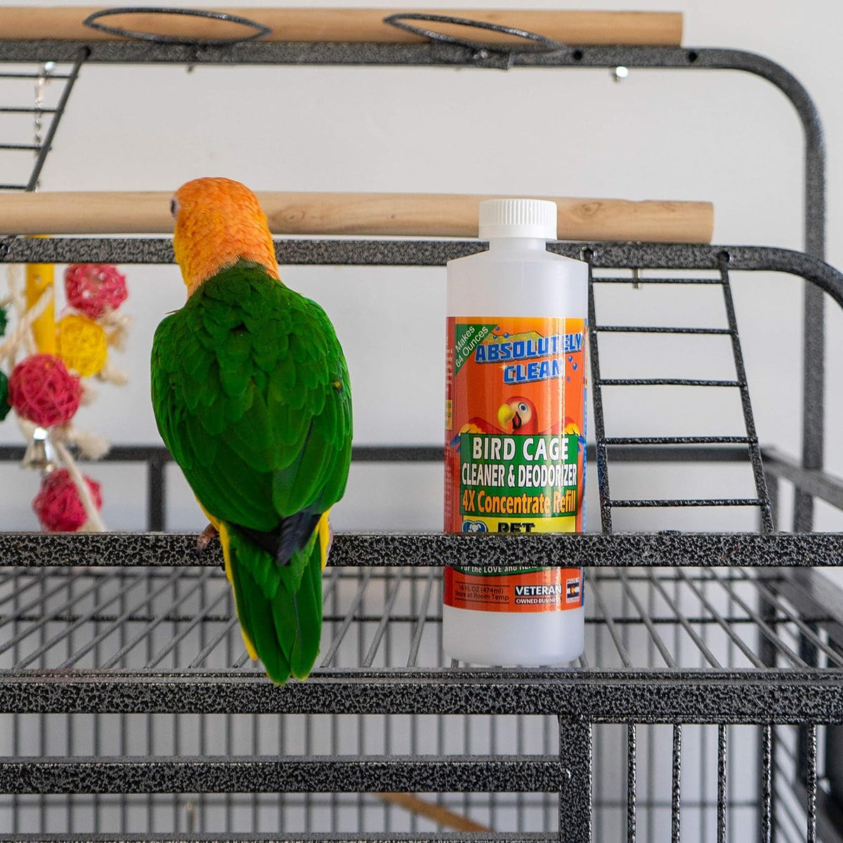 Absolutely Clean Bird Cage Cleaner & Deodorizer – 16oz Concentrate MJ's Pet Closet