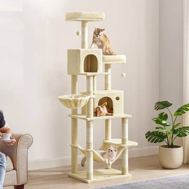 Timmins 78.3" Multi-Level Cat Tree – Condos, Perches & Scratching Posts MJ's Pet Closet