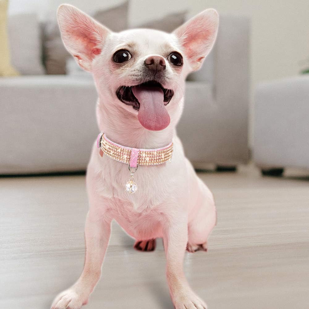 Rhinestone PU Leather Collar for Cats & Dogs – PetsHome MJ's Pet Closet