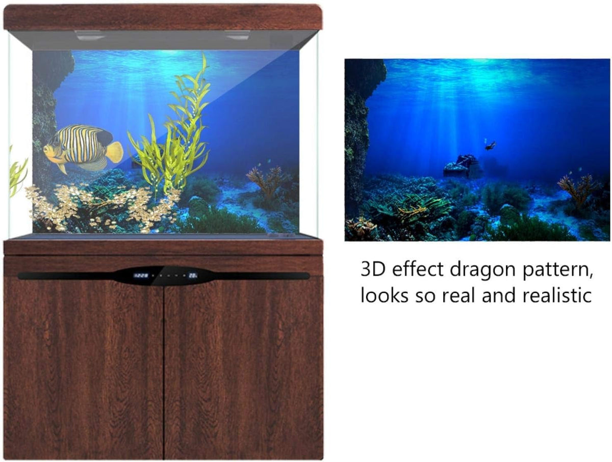 3D Effect Underwater Aquarium Background Poster (61×30cm) MJ's Pet Closet
