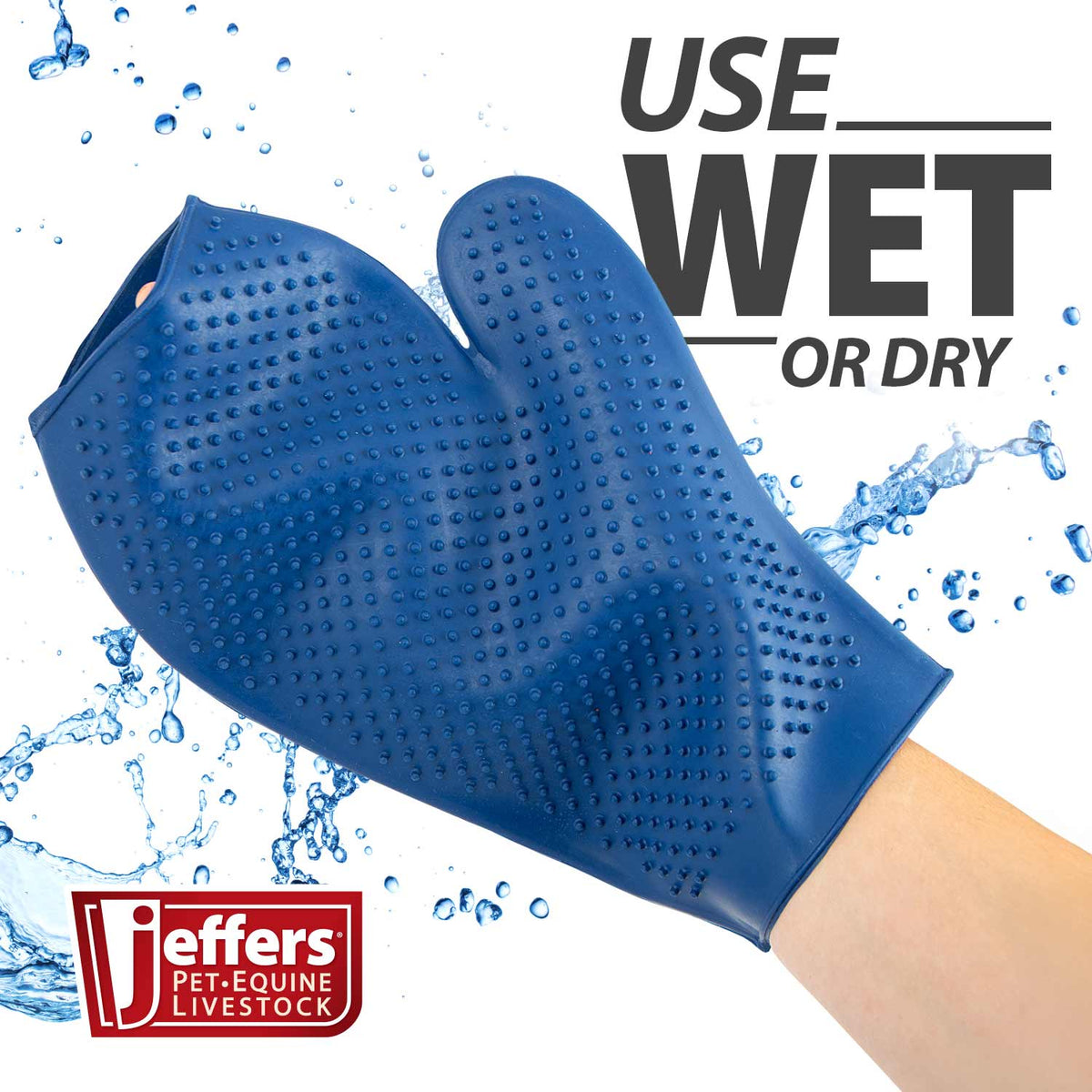 Jeffers GROOMIT Rubber Grooming Glove | Horses, Dogs & Cats Jeffers