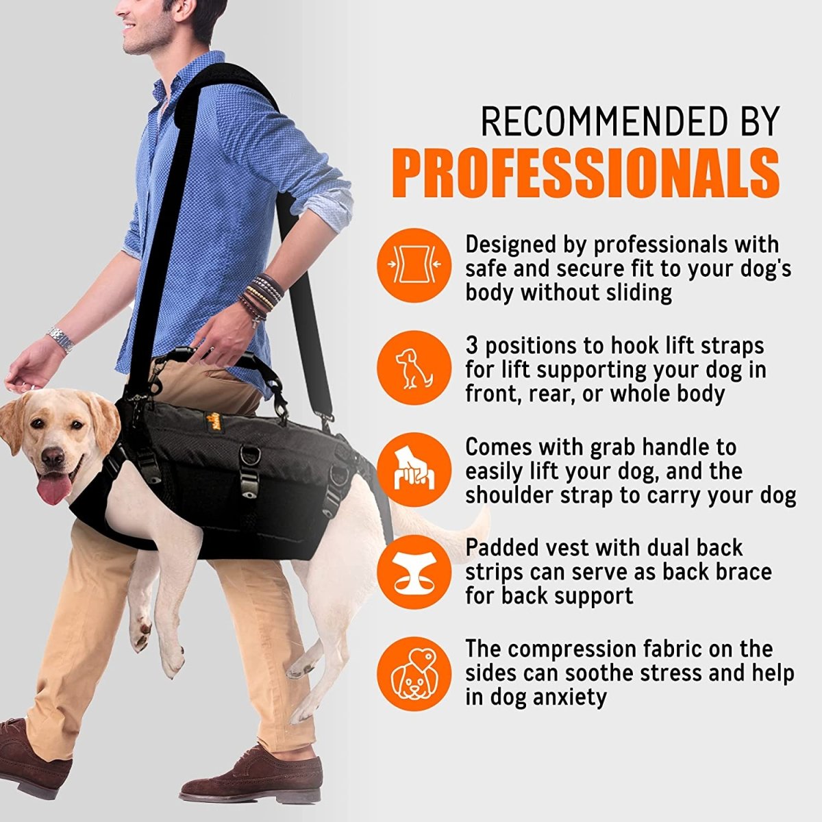 NeoAlly 5-in-1 Full Body Dog Lift Harness – Sturdy Mobility Support Neoallypets