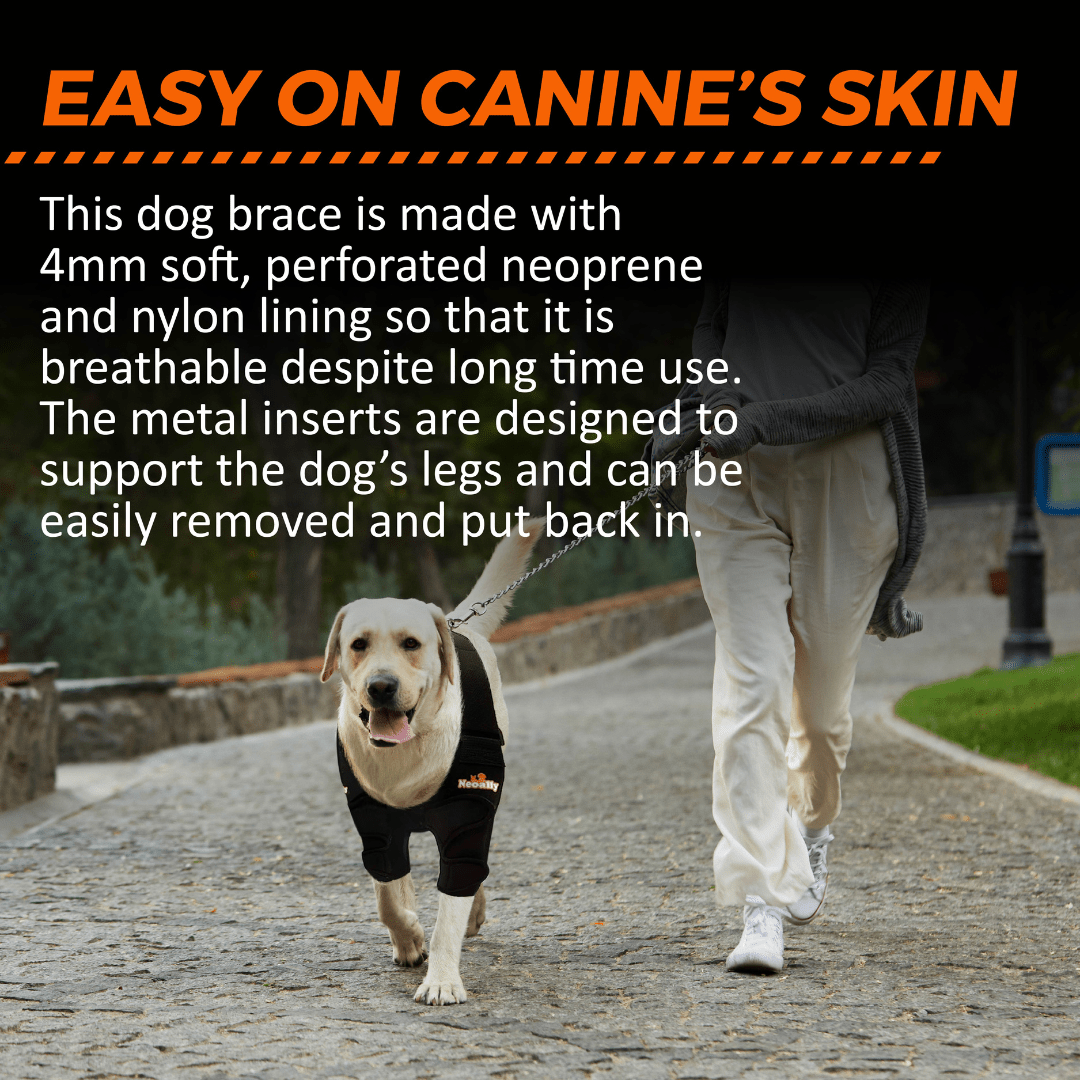 NeoAlly Elbow & Shoulder Brace with Spring Inserts for Dogs & Cats Neoallypets