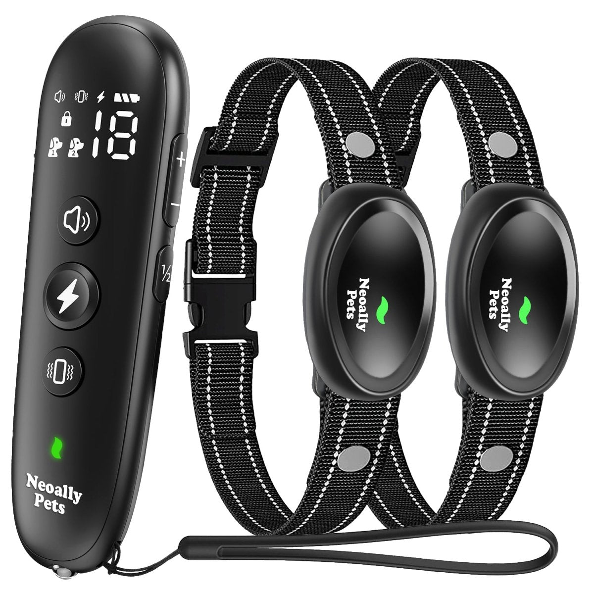 NeoAlly Remote Dog Training Collar with LED Lights (8–150 lbs) Neoallypets
