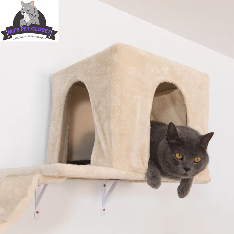 Darkiel 7-Piece Wall-Mounted Cat Climbing Tower – Space-Saving Shelf Set MJ's Pet Closet
